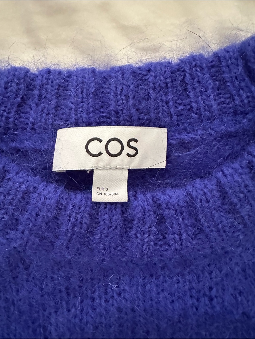COS Mohair Wool Oversized Sweater Cobalt Blue - Size S - Picture 3 of 4